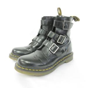 Dr.Martens BRAKE BELT BOOTS ブレイク ストラップ ブーツ レザー サイドジップ 黒 ブラック UK7 26cm位 0814