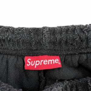 Supreme 19SS TERRY JACQUARD LOGO SHORT パンツ パイル地 S ブラック