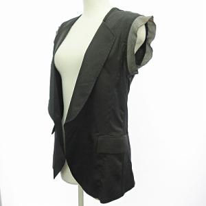 PRADA ベスト ジレ シルク 黒 2 国内正規品 0819 GY06