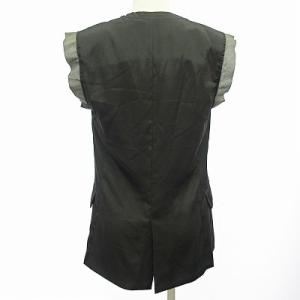 PRADA ベスト ジレ シルク 黒 2 国内正規品 0819 GY06