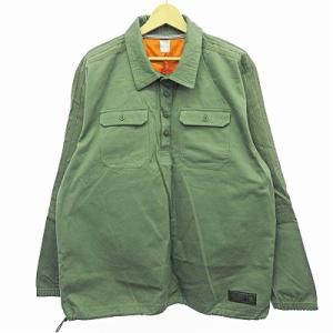 DH6668 ユニフォーム ボタン アップ シャツ 長袖 スリーストライプス カーキ XO 0823