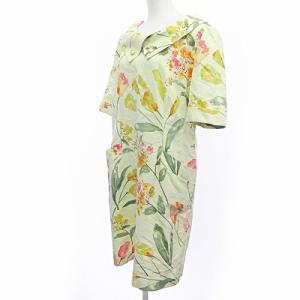 VALENTINO GARAVANI CARISMA ヴィンテージ ワンピース 膝丈 半袖  花柄 コットン 黄色 10 国内正規品 0824 ECO