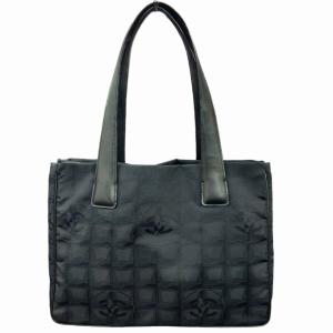 CHANEL ニュートラベルライントートPM ココマーク ロゴ 総柄 ブラック 0927