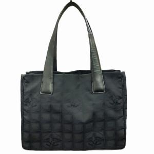 CHANEL ニュートラベルライントートPM ココマーク ロゴ 総柄 ブラック 0927