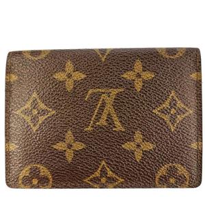 LOUIS VUITTON ポルト2カルト ヴェルティカル M60533 カードケース 名刺入れ モノグラム ブラウン 1006