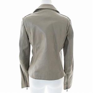 Theory 18AW ダブル ライダースジャケット 革ジャン ラムレザー 茶 S 1020