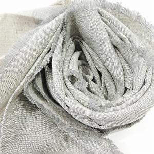 FENDI マフラー ストール 薄手 フリンジ グレー 1117