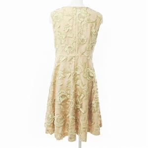 Diagram GRACE CONTINENTAL 美品 16SS ワンピース ノースリーブ 膝丈 チュール 総レース ベージュ 38 1211