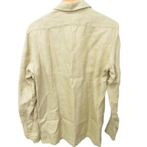 Brilla per il gusto 美品 リネンオープンカラーシャツ 長袖 ベージュ系 Sサイズ 24-11-2089-306 1217