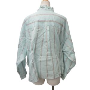 ISABEL MARANT ETOILE ブラウス シャツ コットン ストライプ 36 約S 水色 0113