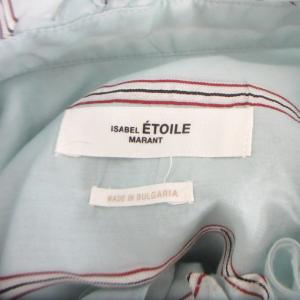 ISABEL MARANT ETOILE ブラウス シャツ コットン ストライプ 36 約S 水色 0113
