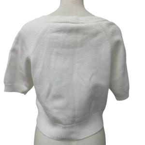 Max Mara 半袖 カーディガン ニット セーター コットン L ホワイト 0109