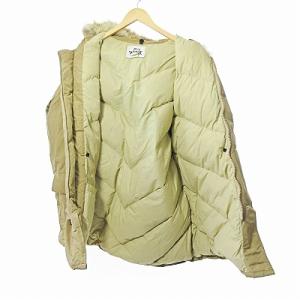 WOOLRICH 70s ヴィンテージ 白タグ アークティックパーカ ダウンジャケット ダウンコート フーディ ファー付き ベージュ 約L 0115
