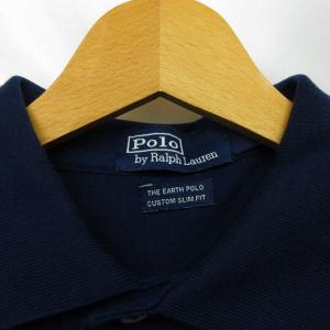 POLO RALPH LAUREN 近年モデル 美品 ポロシャツ 鹿の子 国内正規 半袖 ネイビー 紺 M 0127