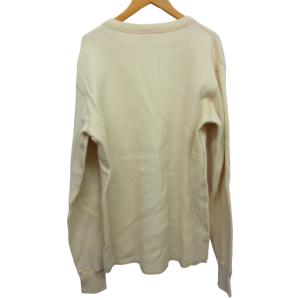 BUZZ RICKSON’S サーマル ロンT カットソー ワッフル  L ベージュ 0215