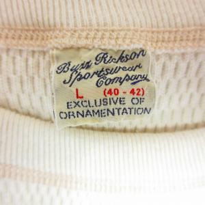 BUZZ RICKSON’S サーマル ロンT カットソー ワッフル  L ベージュ 0215