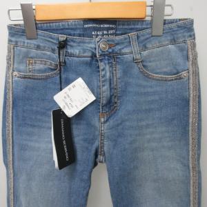 Ermanno Scervino 美品 デニムパンツ ジーンズ スキニーパンツ ラメ ストレッチ有 インディゴブルーベリー 青系 38 約Sサイズ 0217
