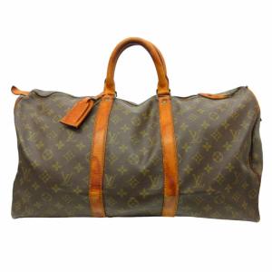 ヴィンテージ キーポル50 ボストンバッグ モノグラム レザー M41426 SD ブラウン WY