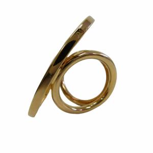 Salvatore Ferragamo スカーフリング ロゴ 金色 ゴールド色 WY 0316