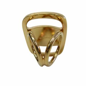 Salvatore Ferragamo スカーフリング ロゴ 金色 ゴールド色 WY 0316