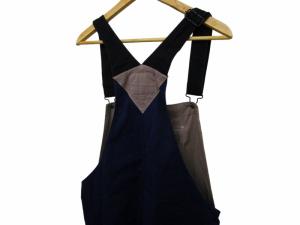 FACTOTUM オーバーオール つなぎ コットン 紺×灰 グレー×ネイビー 48 約Mサイズ相当