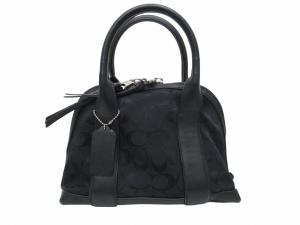 COACH 2way シグネチャー ショルダーバッグ ハンドバッグ クロスショルダー モノグラム メタルタグ 黒 ブラック 0419 GY14