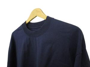 KAPTAIN SUNSHINE 美品 近年モデル 無地 ロングTシャツ カットソー トレーナー クルーネック 長袖  38 紺 ネイビー 約M相当 0505