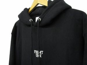 fragment design FRGMT UNV. パーカー フーディー プリント バックプリント 刺繍 黒 ブラック XLサイズ 0506