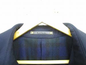 PAUL SMITH 近年モデル ウール トレンチコート ジャケット 半裏 ロング丈 フォーマル PF-BB-34643 ネイビー 紺 Sサイズ