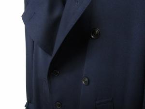 PAUL SMITH 近年モデル ウール トレンチコート ジャケット 半裏 ロング丈 フォーマル PF-BB-34643 ネイビー 紺 Sサイズ