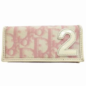 トロッター 4連キーケース カード入れ 定期入れ ワンポイント ベージュ ピンク 0613