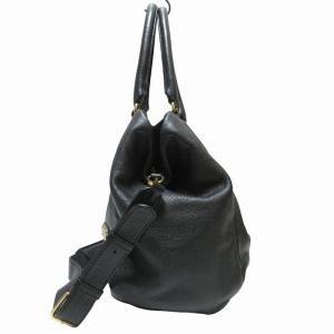 MARC by MARC JACOBS 2WAY ワンショルダーバッグ ハンドバッグ 斜め掛け ゴールド金具 レザー 黒 ブラック 0612
