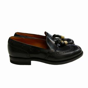 REGAL 美品 ウィング タッセル ローファー 総柄 黒 ブラック 24?p