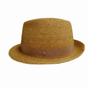 HELEN KAMINSKI 中折帽 麦わら帽子 ハット ワンポイント 金具 調節可能 ベージュ