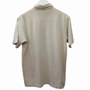 STUSSY 80s 90s 白タグ 総柄ポロシャツ 半袖 カットソー ベージュ系 S 日本サイズM