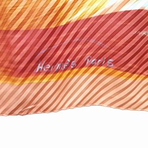 HERMES カレ90 プリーツ Smiles in Third millenary 三千年紀の笑顔 スカーフ