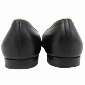 Salvatore Ferragamo パンプス シューズ ローファー 金金具 バイカラー 5.5 23?p 黒 ブラック 白 ホワイト GY14