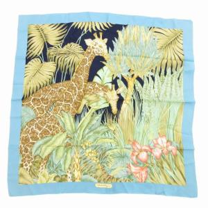 スカーフ ポケットチーフ キリン柄 総柄 マルチカラー GY14