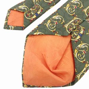 Christian Dior ムッシュー MONSIEUR ネクタイ シルク ビジネス 総柄 カーキ