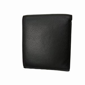 LOEWE 二つ折り財布 アナグラム レザー 革 無地 ロゴ入り 黒 ブラック