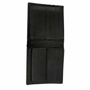 LOEWE 二つ折り財布 アナグラム レザー 革 無地 ロゴ入り 黒 ブラック