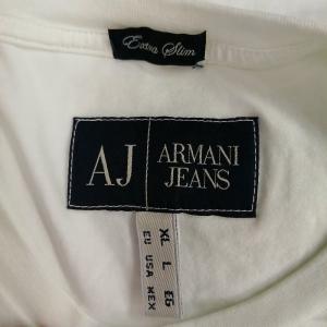 ARMANI JEANS ロングTシャツ カットソー 長袖 白 ホワイト XL