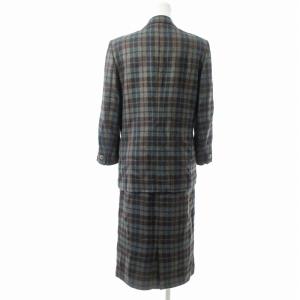 burberrys 80s ヴィンテージ 白タグ ノバチェック セットアップ スカート ダブル 7 緑 黒 ベージュ