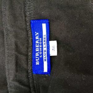 BURBERRY BLUE LABEL キャミソール ノースリーブ タンクトップ  刺繍ロゴ ノバチェック 黒 ブラック 38 約M GY14