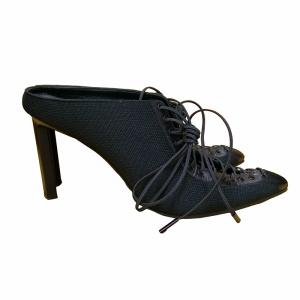 GIVENCHY 美品 23ss ニット＆レザー パンプス ヒール 黒 ブラック 36 約23cm GY14