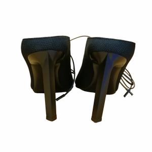 GIVENCHY 美品 23ss ニット＆レザー パンプス ヒール 黒 ブラック 36 約23cm GY14