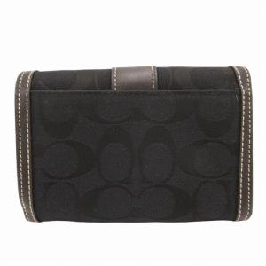 COACH 二つ折り財布 ウォレット シグネチャー キャンバス 黒 ブラック