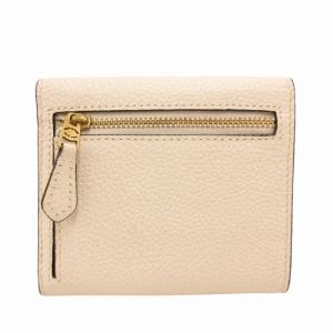 COACH 3つ折り財布 ウォレット チェリー金具 レザー 白 ホワイト
