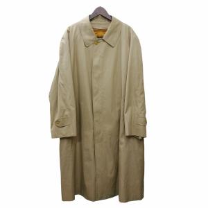 ヴィンテージ 比翼 トレンチコート ライナー付き 裏地ノバチェック カーキ M