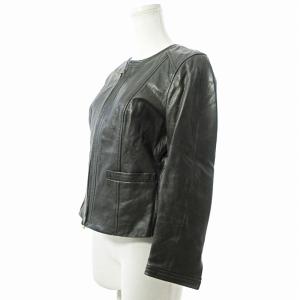 TOMORROWLAND シングル ライダースジャケット ラムレザー ラムスキン 本革 38 黒 0930